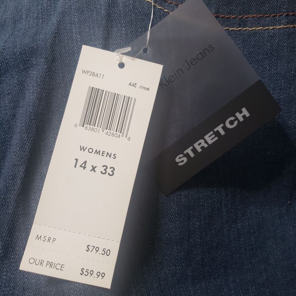 Calvin Klein Jeans NWT Sz 14 Skinny Stretch - Picture 9 of 12
